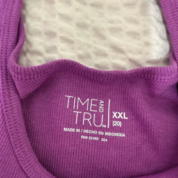Time and Tru Women's Tank Tops - Black, Green, and Purple - Picture 3 of 4